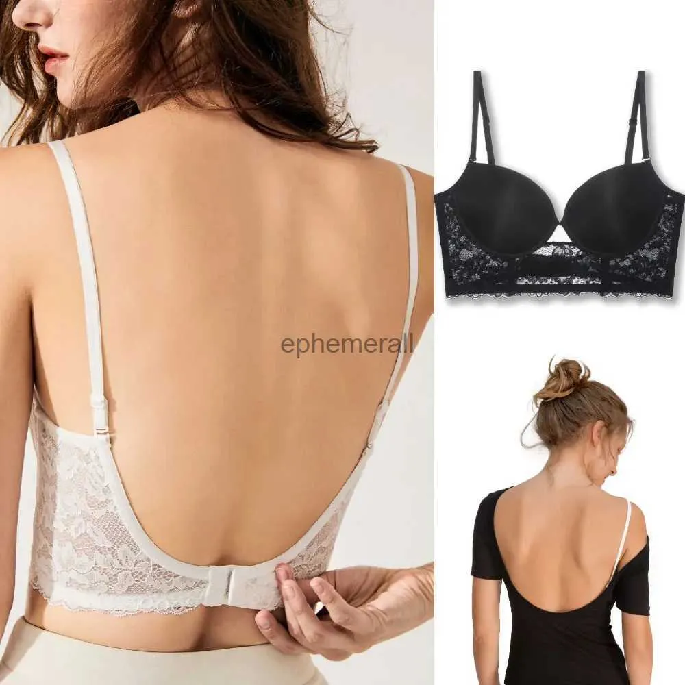 Bras DM Low Back Underwear Top Backless Bra Plus Size Bralette Sexy Lace Bra  Push Up Brassiere Women Seamless Lingerie Sexy Corset BH YQ231101 From  11,77 €