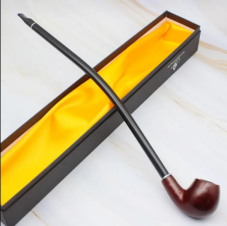 Tuyaux pour fumer CF704-1 longue tige tuyau en bois massif rouge outils de fumage créatifs couche de carbone filtre tuyau sec outils de fumage
