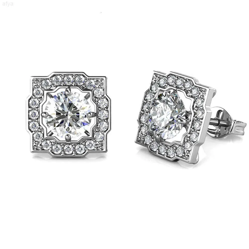 Affordably Priced Gra Moissanite Diamond 18k Gold Plated 925 Sterling Silver Halo Stud Destiny Jewellery