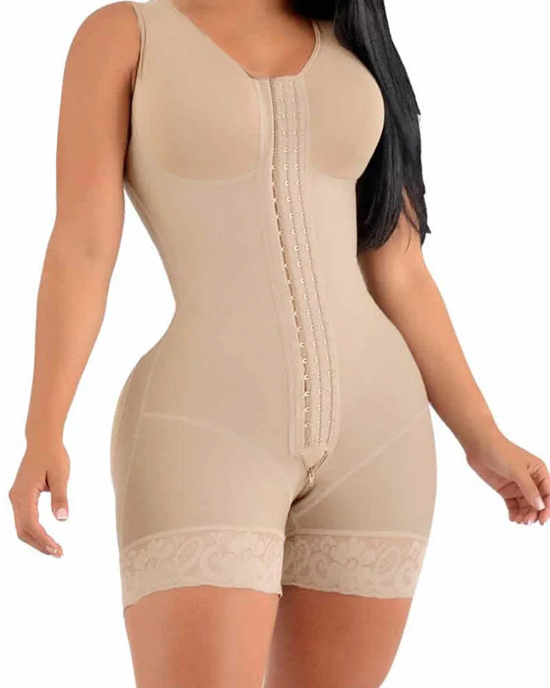 Vita pancia Shaper Fajas Colombianas Shaper completo per il corpo Cintura modellante ad alta compressione con spille Busto per guaina dimagrante postpartum Pancia