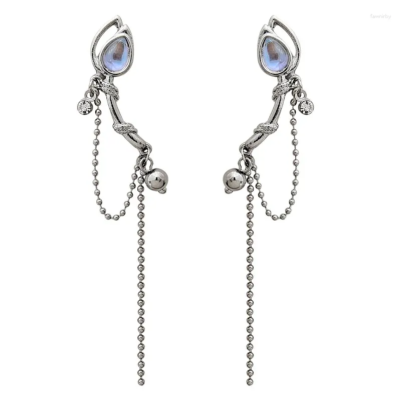 Baumelnde Ohrringe 6 Paare/Los Großhandel Modeschmuck Metall Mondlicht Tulpe Quaste für Frauen