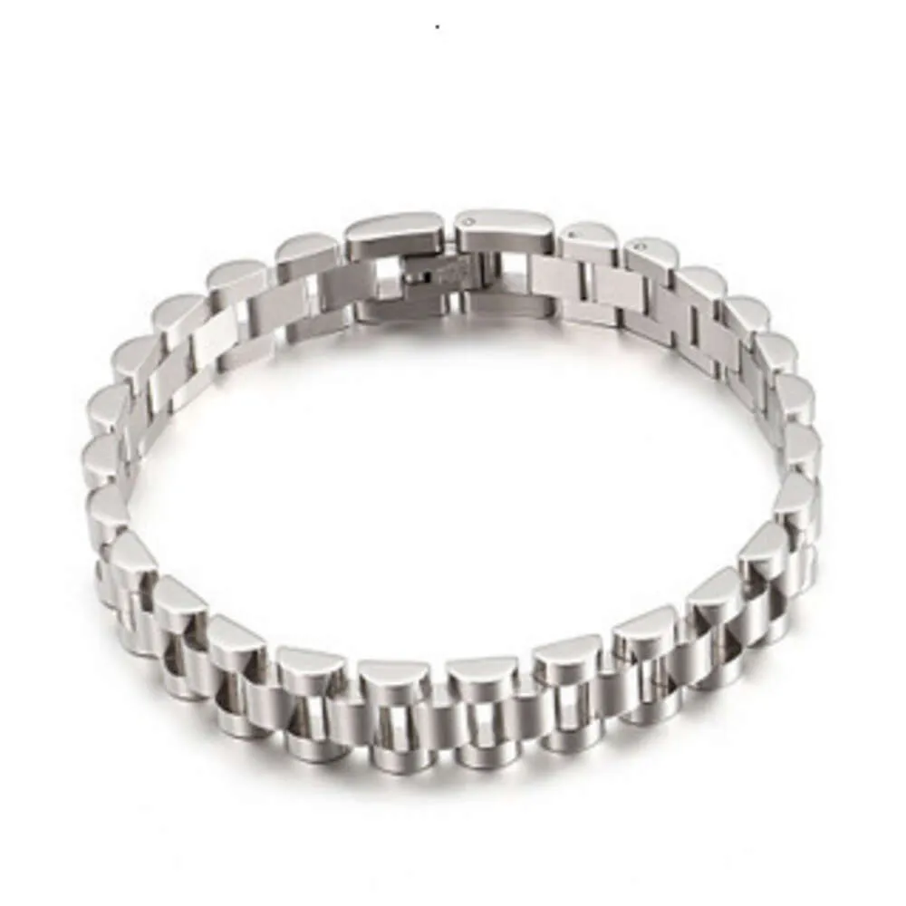 Pulsera de acero inoxidable personalizable en 5 colores, chapada en oro de 18 quilates, para mujer y hombre, estilo vintage punk._voghion.com