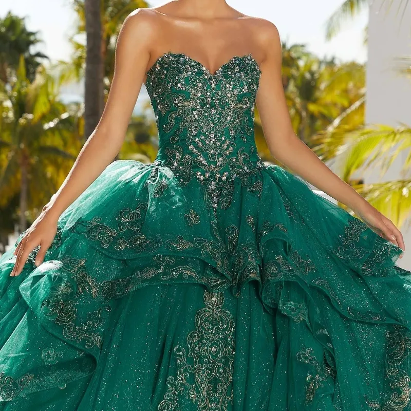 Olive Green Sweetheart Vestidos De Xv Años Quinceanera Dress Sleeveless  Appliqué Beading Floral Mexican Sixteen Princess Gowns - Quinceanera  Dresses - AliExpress