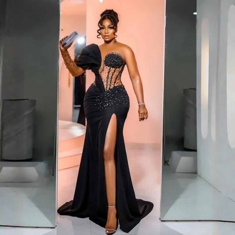 Plus Size Prom Dresses: Elegant Black One Shoulder... From Missbeautydress,  $160.55 | DHgate.Com