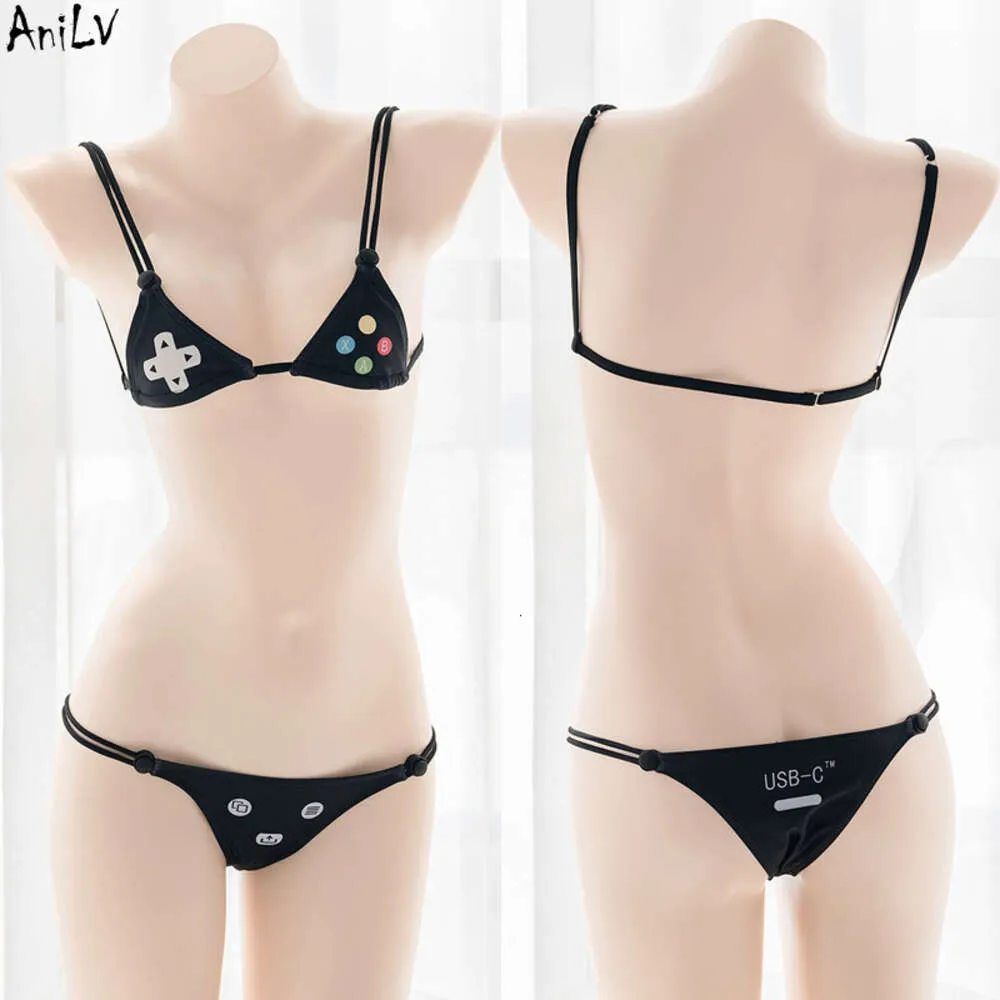 Costume da bagno bikini Ani Girl Beach Unifrom Console da gioco per donna Stampa Costumi da bagno Abiti Costumi Cosplay cosplay