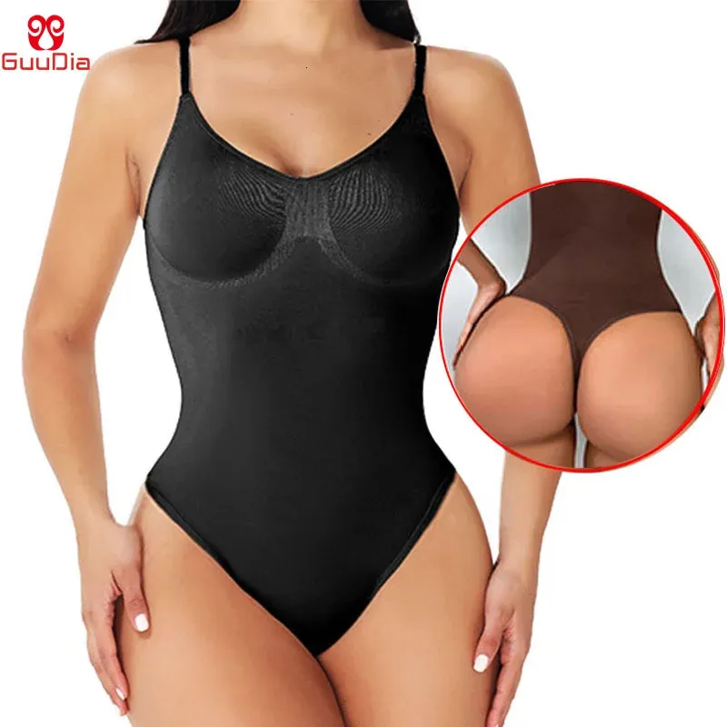 Taille buik Shaper Guudia Thong Body Shapers Tummy Control Belly Trimmer Shapewear Compress Spaghetti Strap Bodysuits Compression Body Suits 231101