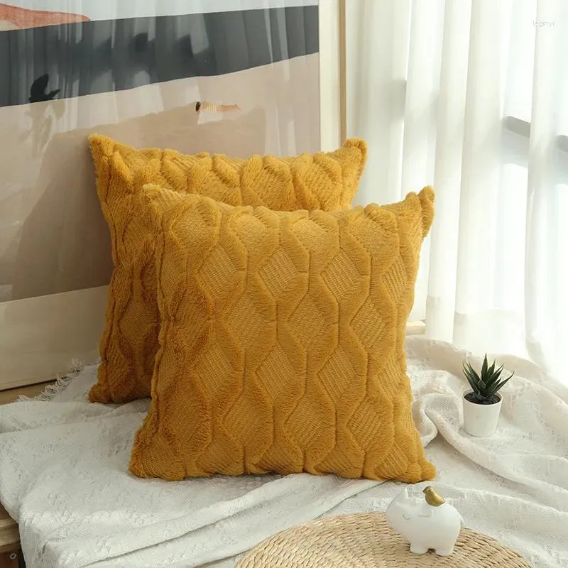 Almohada Seikano Soft Cover Home Decorativo Tiro Funda de almohada Terciopelo bordado para sofá cama Sala de estar S