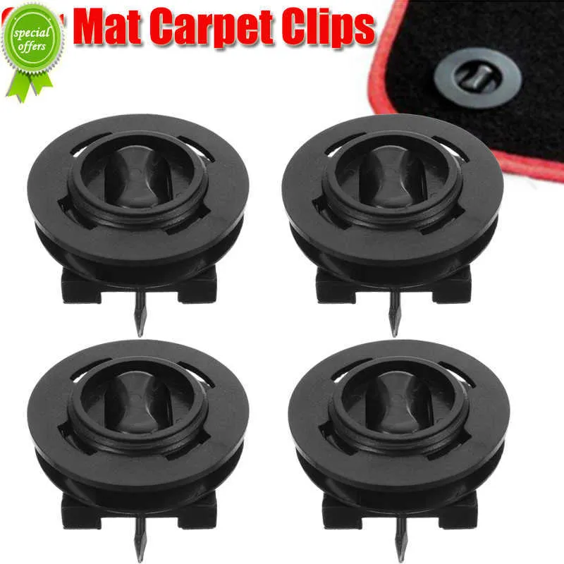 New 4Pcs/Set Fixing Grips Clamps Floor Holders Sleeves Premium Car Mat Holders Clips Car Mat Carpet Clip Black Car Accessories