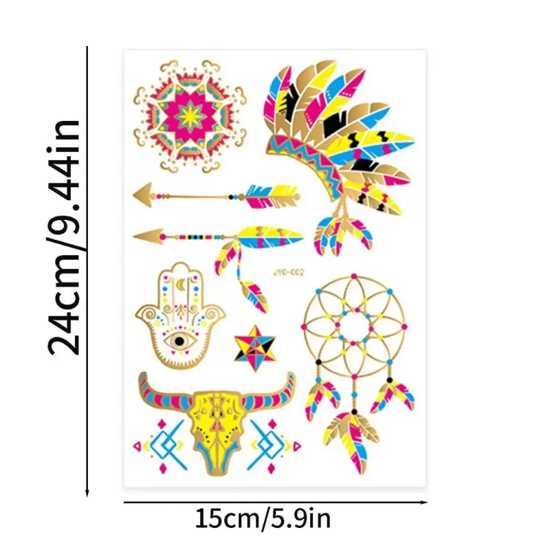 Fluorescent Temporary Tattoos Ulta Inks Luminous, Waterproof, Glitter