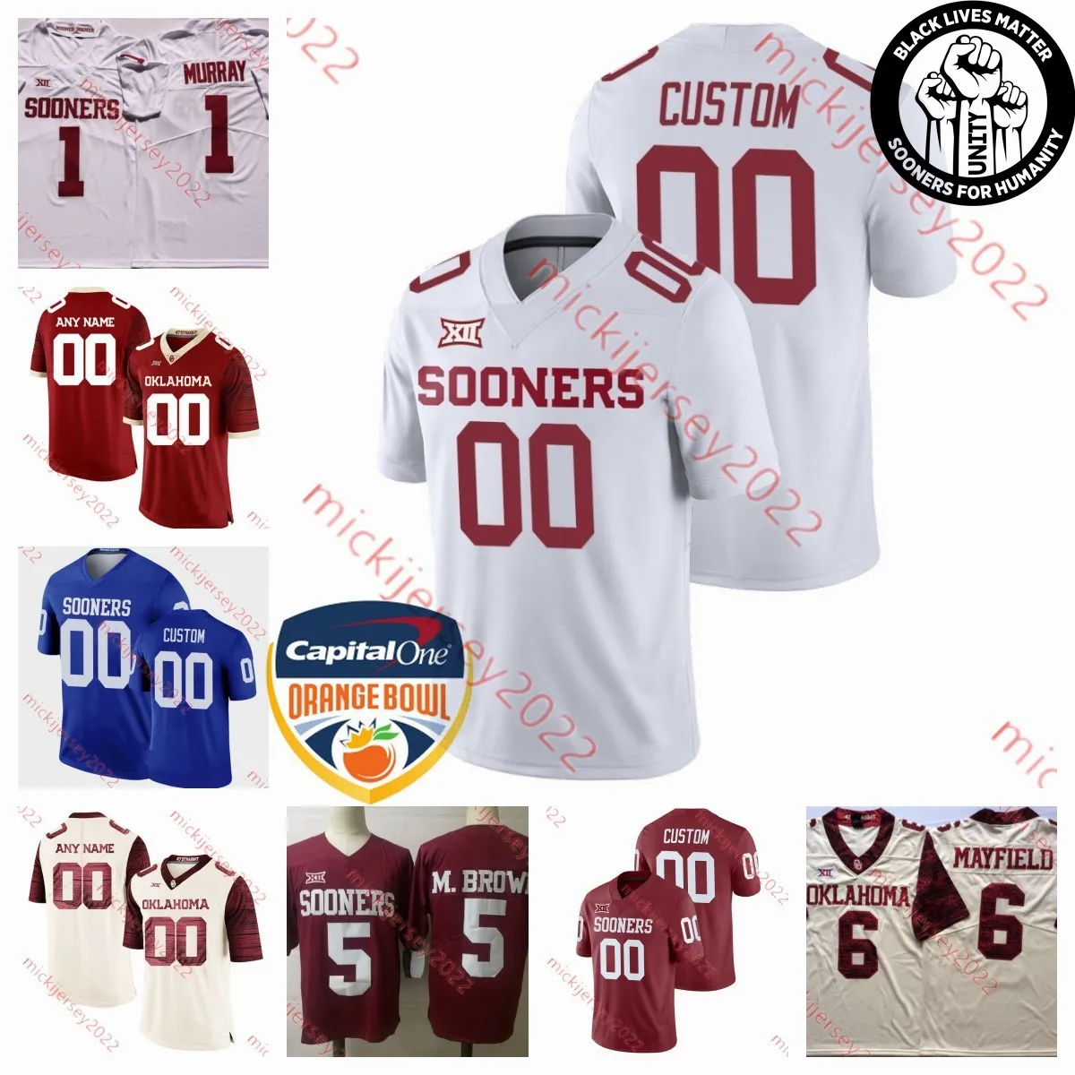 Maillot de football Nik Bonitto Oklahoma Sooners 24 Brian Asamoah II 8 Perrion Winfrey 95 Isaiah Thomas 54 Marquis Hayes Maillots cousus personnalisés pour la jeunesse de l'Oklahoma