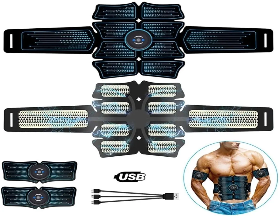 Estimulador muscular abdominal Inteigent Trainer EMS 6Pack Total Abs Fitness Equipment Gear Muscles At Home USB Charged Gym 2203019134209