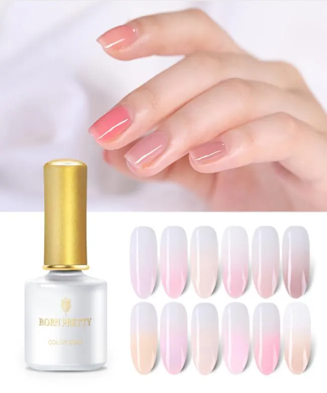 Gel de unha gelatinoso rosa 6ml semitransparente nude roxo verniz polonês embeber unha arte gel uv laca 6770873