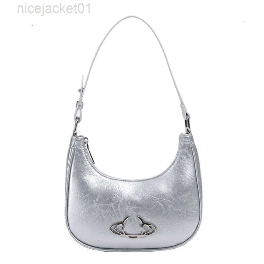 24SS Designer Sac Viviene Westwoods Empress Dowager Saturn Underarm Sac 2023 Nouveau populaire Mode Crescent Sac à main Sac à pois Sac à bandoulière à bandoulière