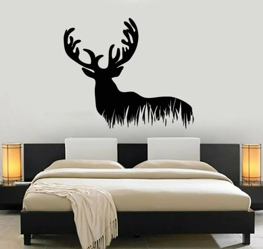 Wall Stickers Deer Wild Animal Home Decor Living Room Forest Hunting Hobby Sticker Mural Decals Garage Wallpaper P5772417254