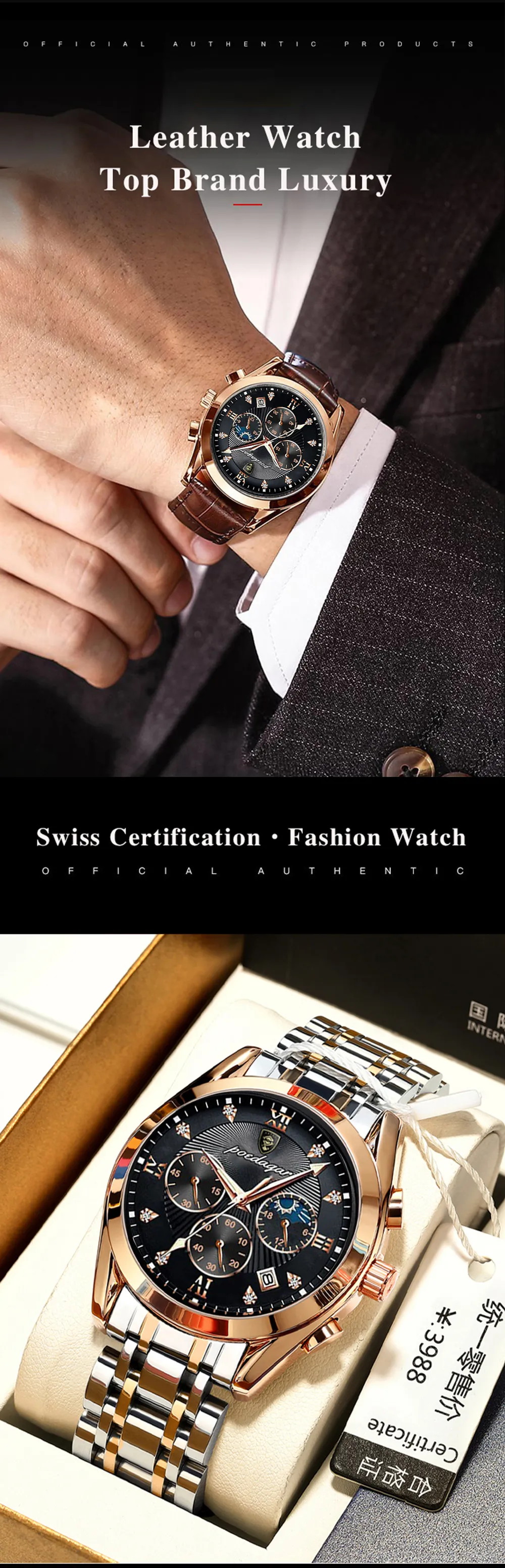 DHgate.com:Mens Leather & Steel Quartz Watch: Minimalist
