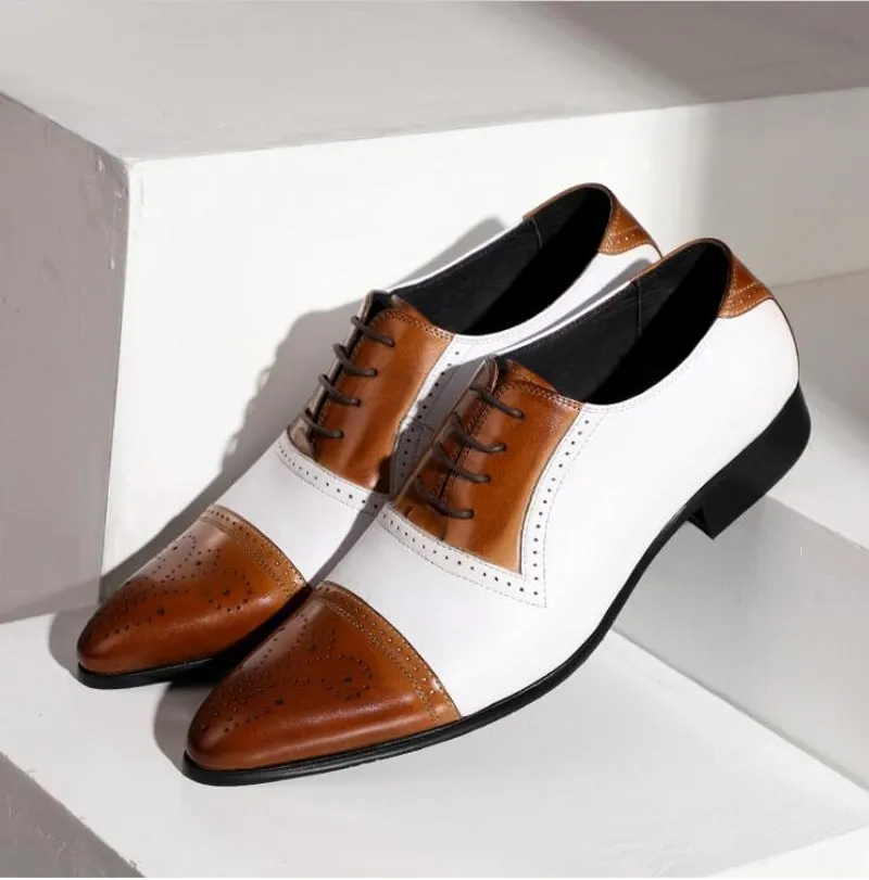 2023 Herren Hochzeitskleid Schuhe Vollnarbenleder schnüren Herren Brogue Business Schuhe Herren Oxfords