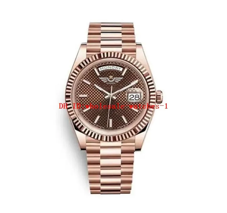 Reloj deportivo para hombre de 9 estilos 228235 m228235-0006 Serie de oro rosa Cristal de zafiro 40MM Esfera de oro Cristal de zafiro 2813 Movimiento automático Relojes para hombres Relojes de pulsera