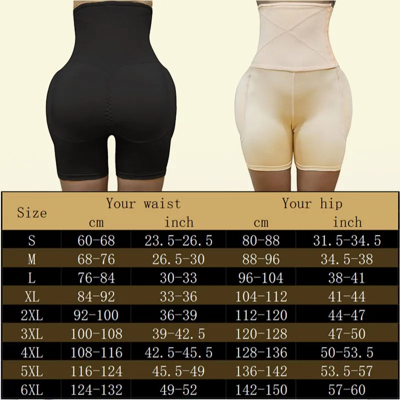 Women Body Shaper Padded Butt Lifter Panty Butt Hip Enhancer Fake