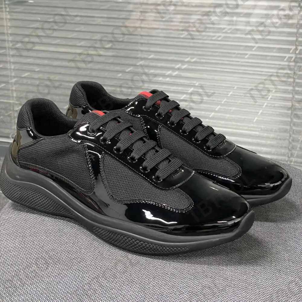 High Quality Mens Americas Cup XL Leather Sneakers Black Patent Leather ...