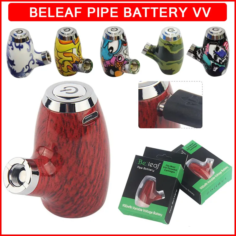 Beleaf E Pipes Verwarm Batterijkit 900mAh 510 Draad Variabele Spanning eCig Vaporizer Mech Mod Sigaren Vape Cartridge Epacket