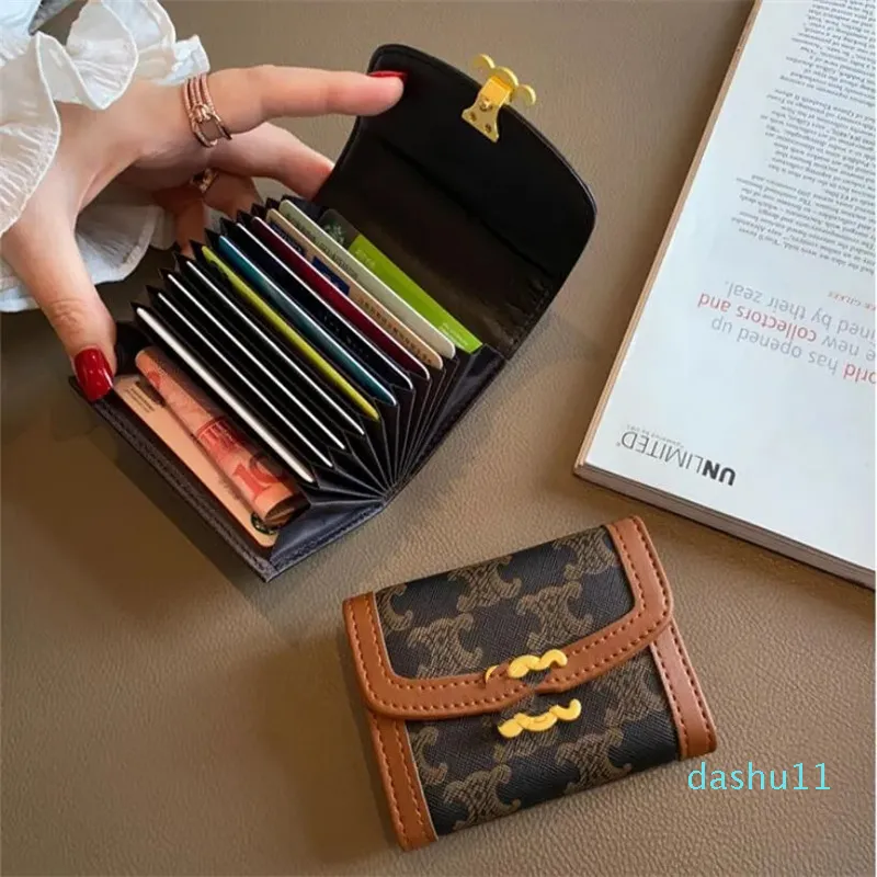 Créateur de mode portefeuilles en cuir de luxe court porte-carte de crédit sac à main sacs femmes portefeuille carré décontracté