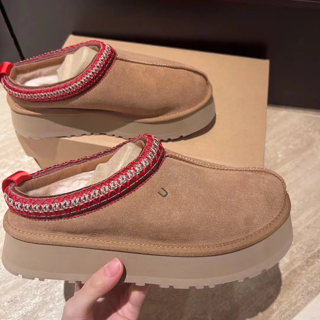 المصمم UG Tasman Ultra mini'''ugglis''boots slippers النساء الأستراليات الكستناء الفراء من جلد الغنم tazz gules امرأة منصة أسترالي الكاحل الجوارب