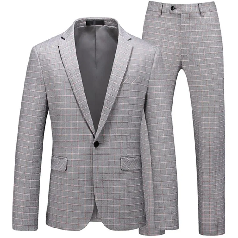 Trajes para hombres Blazers Set de 2 piezas Placa de la novia Pack Fit Slim Gentleman Boda Broek Men 6xl Fórmula Negocios de esmoquin Jacket