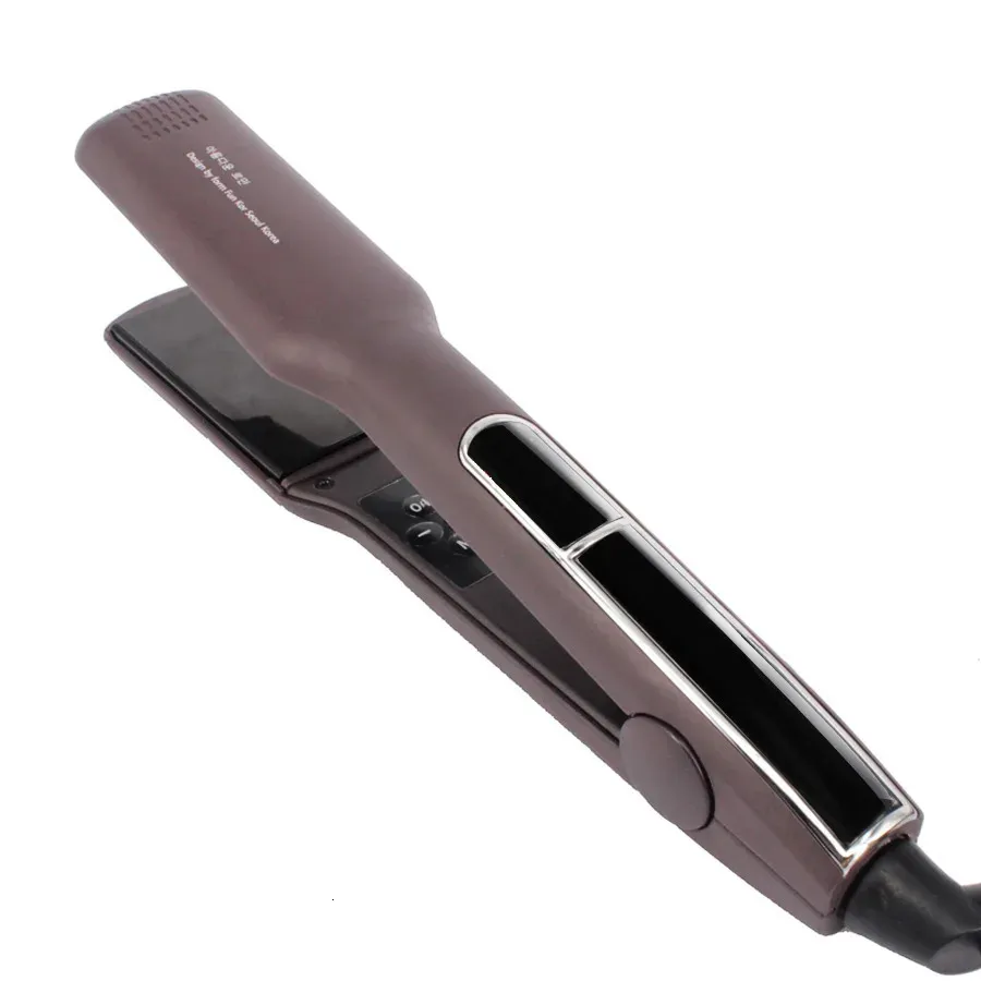 Hair Straighteners Professional Hair Straightener Ceramic Coated Floating Splint Flat Iron 230°C Salon Straight Irons Single Voltage 220V240V 231101