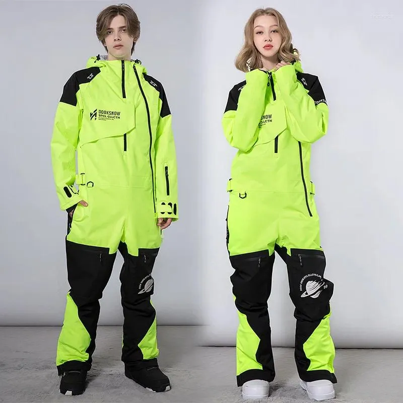 Skiën Jassen 2023 Winter Eendelige Jumpsuits Vrouwen Skipak Outdoor Sport Snowboard Jas Mannen Overalls Set Winddicht Waterdicht