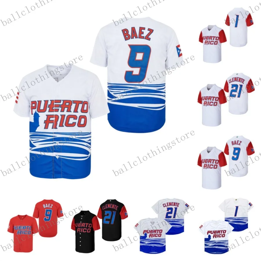 Mens Puerto Rico World Baseball Classic Jerseys Roberto Clemente 21