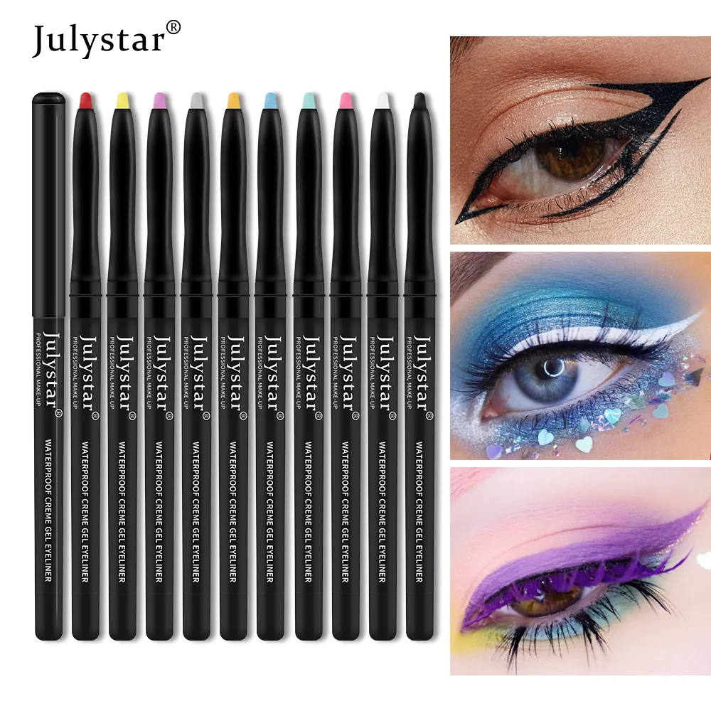 Julystar 2023 New Arrive High Quality Rare Beauty Eyeliner Pencil Lasting Color Glue Waterproof And Not Easy To Smudge White Eyeliner Wholesale