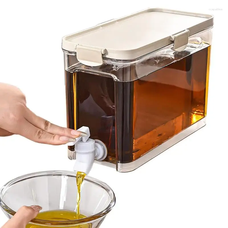 Dispensateur de boissons pour les bouteilles d'eau pour le réfrigérateur à carter de glissières Portable Food Transparent Transparent Charge Capacité 3,9 L Boisson