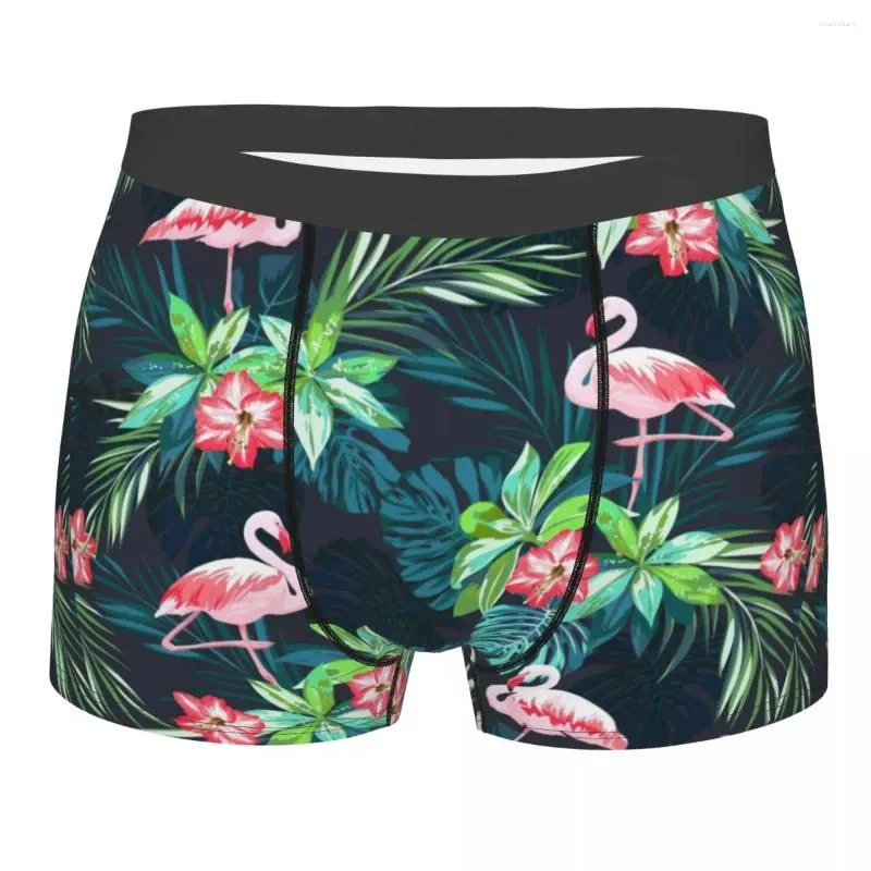 Underpants Men Flamingos Boxer Shorts Panties Soft Underwear Jungle Homme Sexy