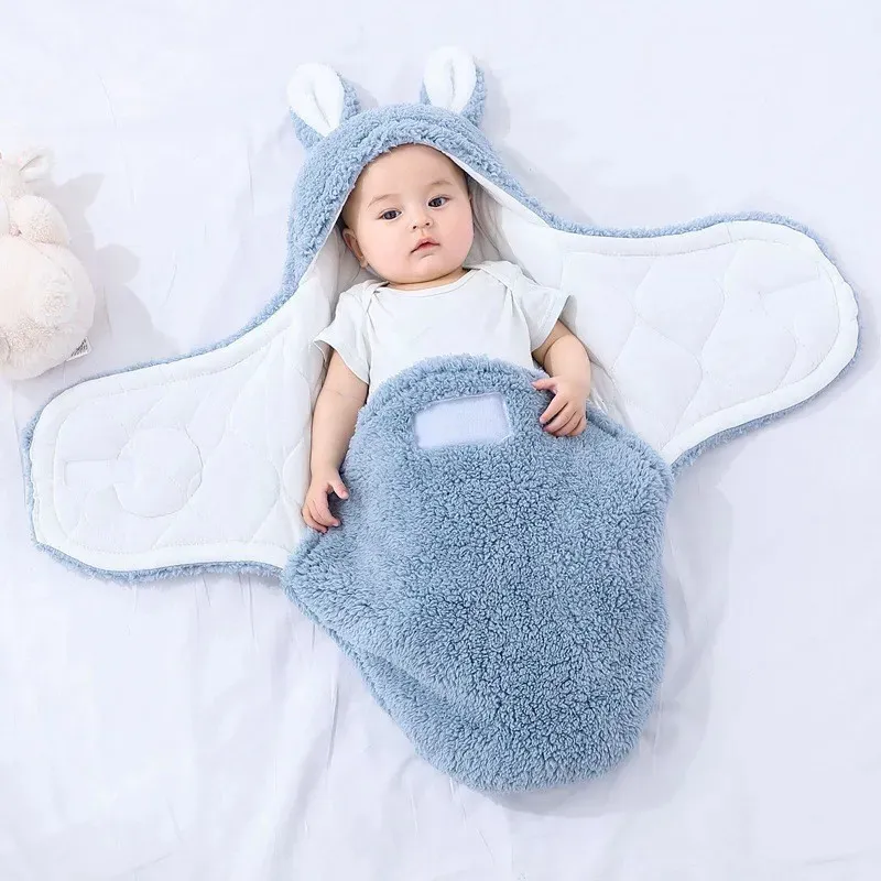 DHgate Softborn Baby Sleeping Bags with Ears Autumn Winter Thick Wrap Blankets for Babies Warmborn Sleep Sack 0 6 Months 231101 Baby Kids Maternity