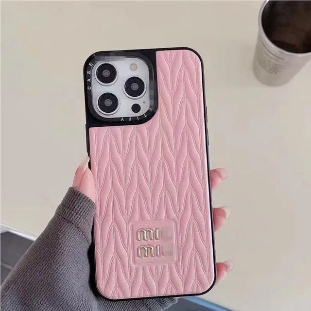 Merkontwerper telefoonhoesjes voor iPhone 13 Pro Max 12 promax modeontwerpers behandelen iPhone14Pro plus 14Promax -omslag terug lederen kas klassiek ontwerp