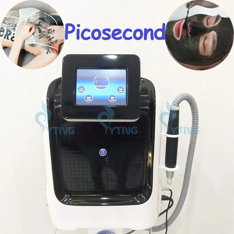 Tragbare Mikro-Pikosekunden-Maschine Q-Schalter Laser-Augenbrauen-Tattoo-Entfernung Carbon-Peeling Sommersprossenentfernung Pigmentaion-Behandlung