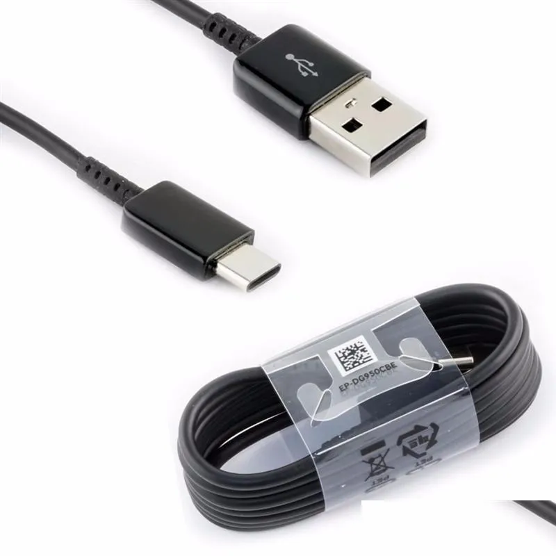 Kable telefonu komórkowego USB typ-C 1,2M dla galaktyki notka 8 S8 Plus typu C urządzenie szybkie ładowanie Synchronizacja danych Wysoka jakość DHD0B DHD0B