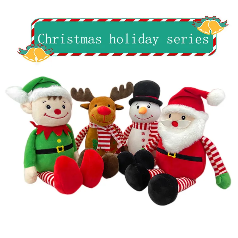 Wholesale Santa Claus figures elk plush toys snowman dolls ragdoll Christmas gifts activity gifts