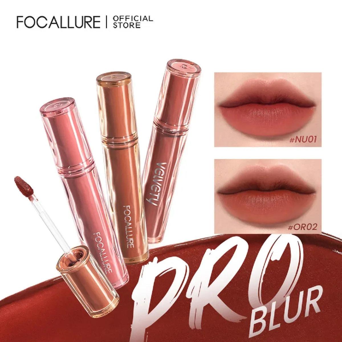 Lip Gloss Focallure Velvet Matte Silkysmooth Longlasting Liptint ترطيب أحمر الشفاه السائل مستحضرات تجميلية مكياج 231101