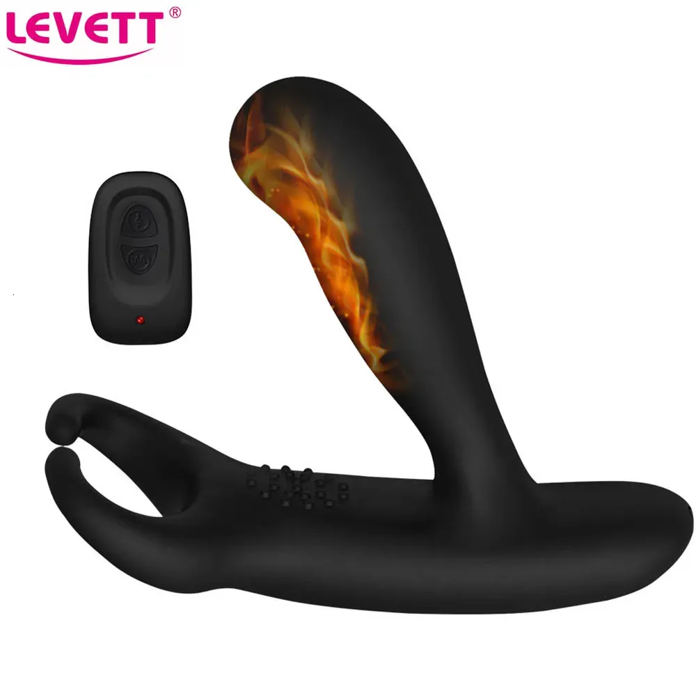 Analspielzeug LEVETT Heizung Männliches Prostatamassagegerät Butt Plug Analvibrator Drahtloser Vibrierender Erwachsener Erotiksexspielzeug Für Männer Homosexueller Masturbator 231101