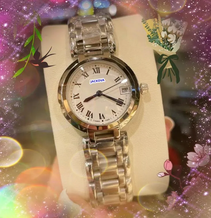 Famoso clássico pequeno mostrador de lua relógio estilo designer relógio de aço inoxidável feminino movimento de quartzo senhoras caixa de prata pulseira relógio de pulso Montre De Luxe presentes