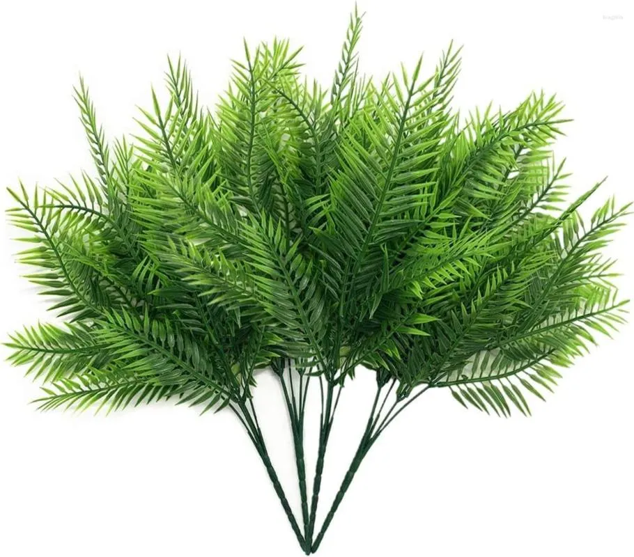 Decorative Flowers Artificial Shrubs Plastic Plants Bamboo Grass Fake Green Bushes Greenery For Wedding Indoor Outdoor Home Garden