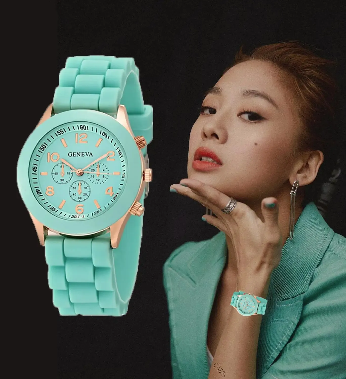 Kvinnors klockor Sdotter Women Watches Fashion Luxury Brand Women's Watch Silicone Strap Quartz Wrist Watch for Female Relogio Feminino 231102
