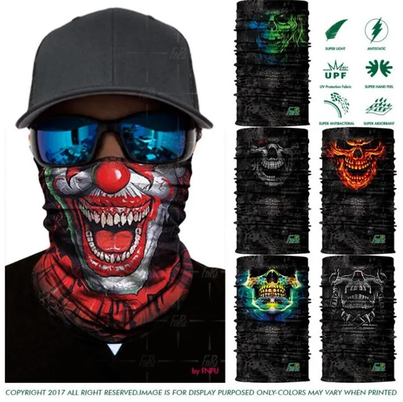 3D Joker Motorcycle Face Mask