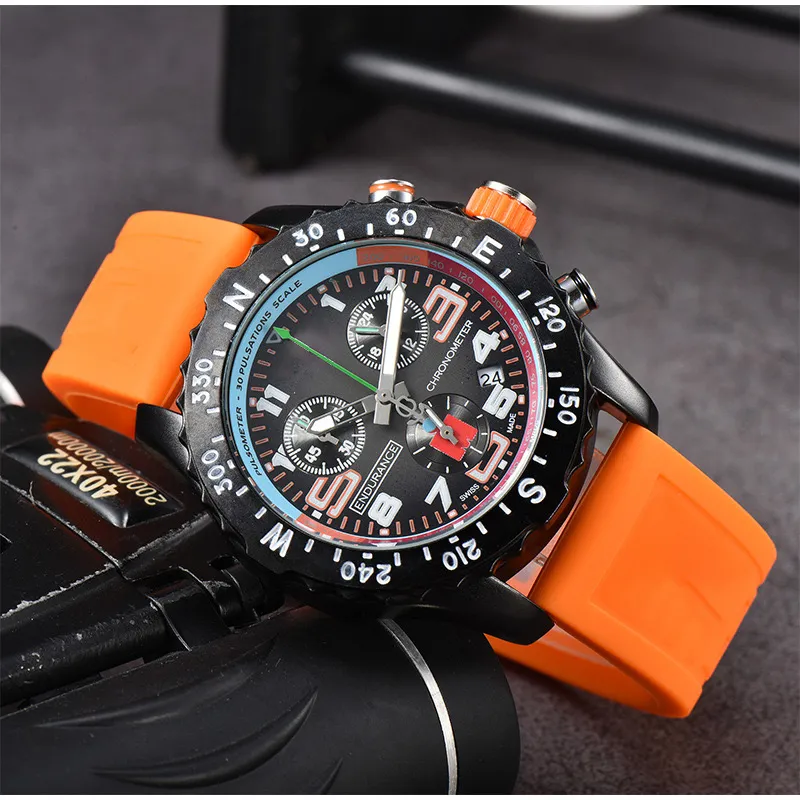 Reloj de marca completo de moda de alta calidad para hombre, estilo masculino, correa de silicona de lujo multifuncional, reloj de cuarzo BR 11