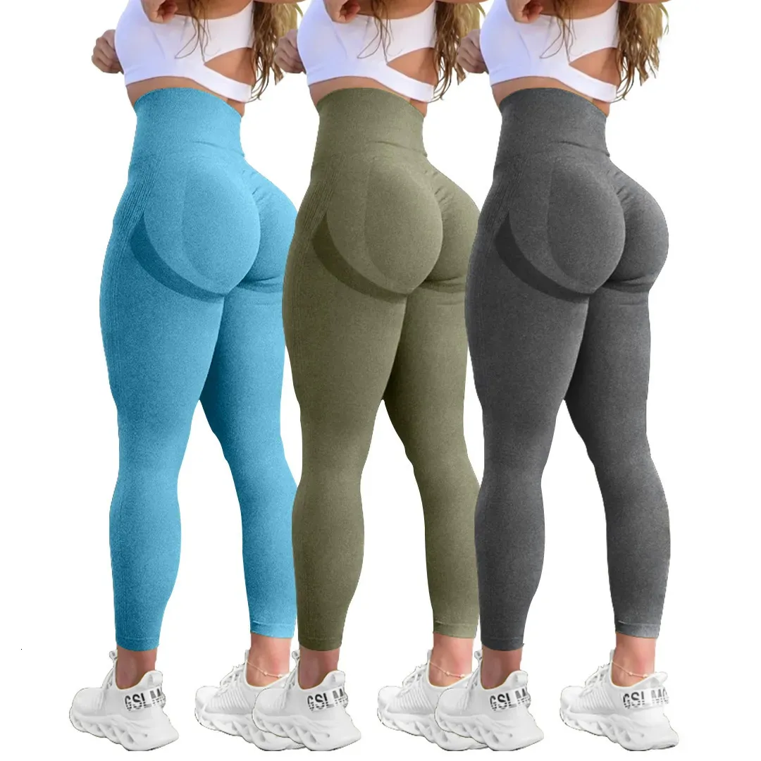 OQQ Womens Booty Yoga Pants Seamless Tight Leggings For