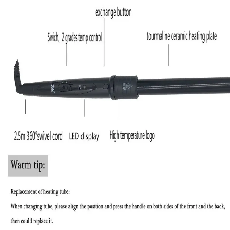 Curling Irons DODO 3 In 1 Hair Curlers Care Styling Curling Wand