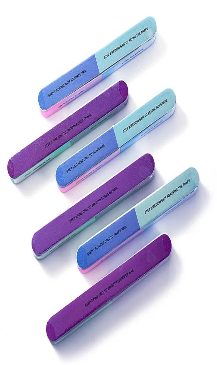 Epacket akryl naglar buffertar blockerar neon svamp nagelfil pedicure manikyr hög kvalitet tips nagellack 7 sidosand shine kit293212563