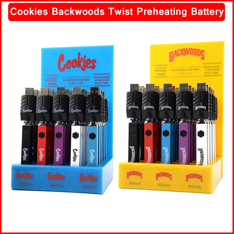 New Cookies Backwoods Square Pre Heat VV Battery 500mah Battery Charger