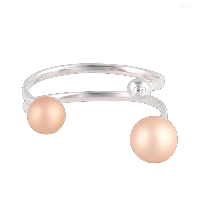 Bangle Pink Freshwater Pearl Creative Exbalmbegated Otwaperia Otwarta bransoletka